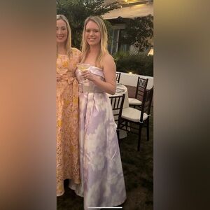 Sachin & Babi Brielle long-length gown in Violet Ice Ikat Floral size 6